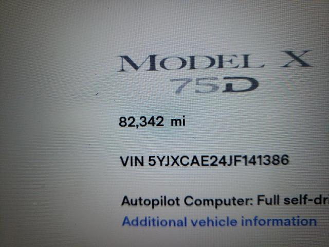 5YJXCAE24JF141386 - 2018 TESLA MODEL X შავი ფოტო 8