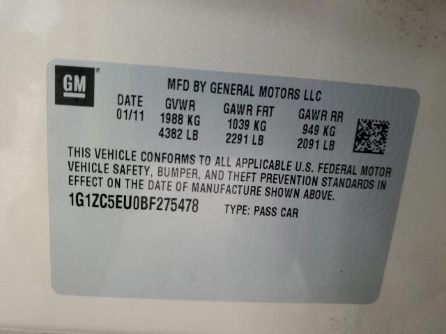 1G1ZC5EU0BF275478 - 2011 CHEVROLET MALIBU 1LT TAN photo 12