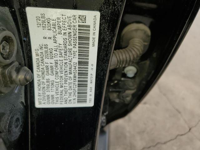 2HGFC2F8XMH524432 - 2021 HONDA CIVIC SPORT 黑色 照片 12