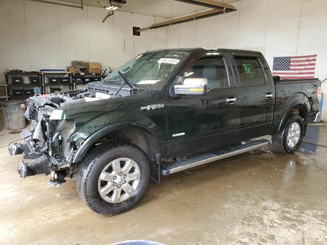 1FTFW1ET5EFB46240 - 2014 FORD F150 SUPERCREW GREEN photo 1