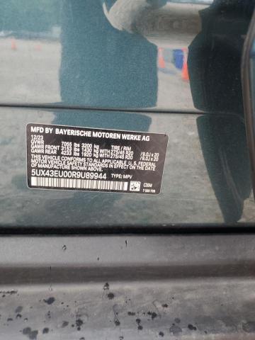 5UX43EU00R9U89944 - 2024 BMW X5 XDRIVE50E 绿色 照片 12
