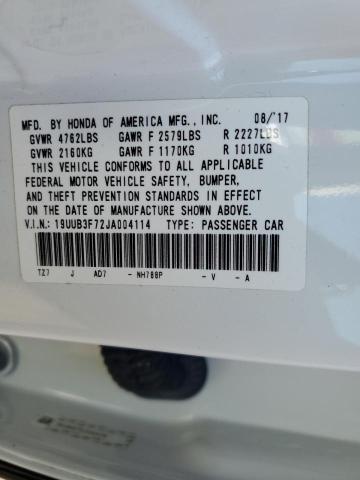 19UUB3F72JA004114 - 2018 ACURA TLX ADVANCE თეთრი ფოტო 12