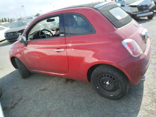 3C3CFFDR7FT707409 - 2015 FIAT 500 POP RED photo 2