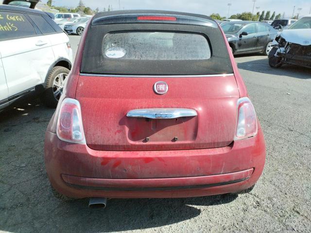 3C3CFFDR7FT707409 - 2015 FIAT 500 POP RED photo 6