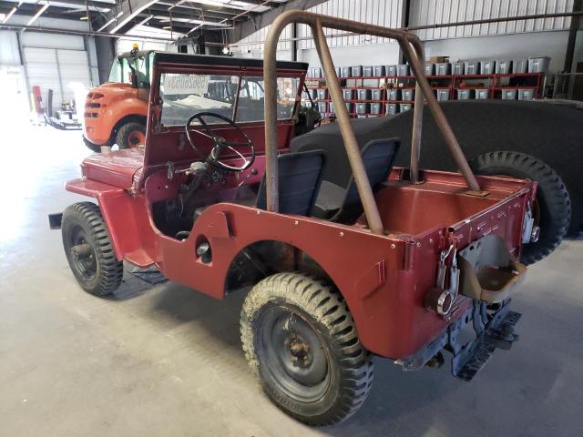 J170161 - 1949 JEEP WILLYS BURGUNDY photo 2