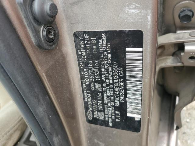 KMHCT4AE6DU306507 - 2013 HYUNDAI ACCENT GLS Qəhvəyi foto 12