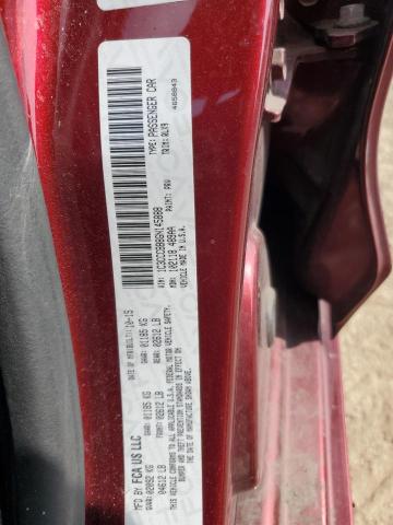 1C3CCCBB8GN145888 - 2016 CHRYSLER 200 S BURGUNDY photo 12