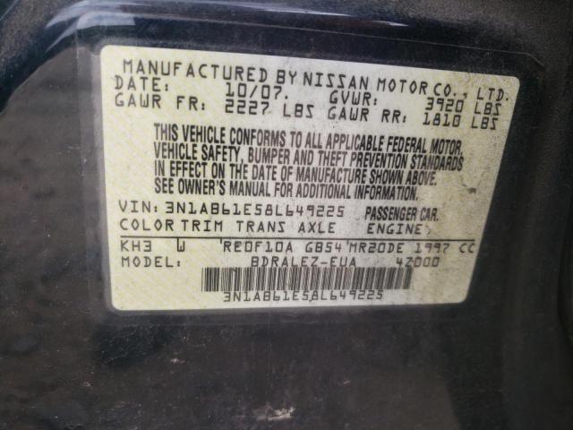 3N1AB61E58L649225 - 2008 NISSAN SENTRA 2.0 BLACK photo 13