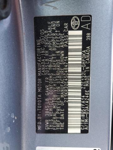 2T1KR32E45C484714 - 2005 TOYOTA COROLLA MA XR BLUE photo 13