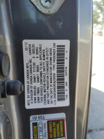 2HGFG4A5XDH702059 - 2013 HONDA CIVIC SI GRAY photo 13