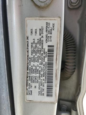 5TEGN92N44Z394203 - 2004 TOYOTA TACOMA DOUBLE CAB PRERUNNER SILVER photo 13