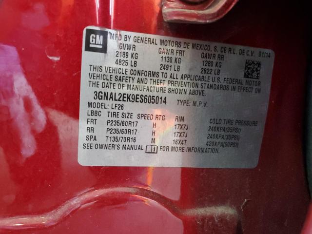 3GNAL2EK9ES605014 - 2014 CHEVROLET CAPTIVA LS 红色 照片 13