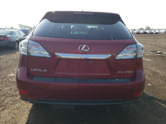 2T2BK1BA7AC072315 - 2010 LEXUS RX 350 RED photo 6