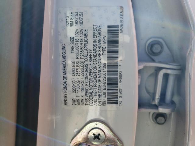 5J8TB3H72GL017399 - 2016 ACURA RDX ADVANCE Ağ foto 13