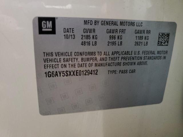 1G6AY5SXXE0129412 - 2014 CADILLAC CTS PERFORMANCE COLLECTION Белый фото 12