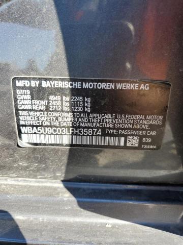 WBA5U9C03LFH35874 - 2020 BMW M340XI GRAY photo 13