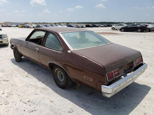 1X27D8W198595 - 1978 CHEVROLET NOVA BROWN photo 2