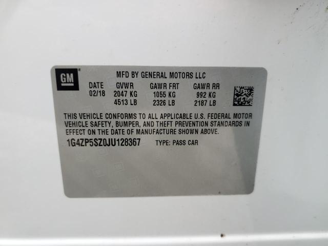 1G4ZP5SZ0JU128367 - 2018 BUICK LACROSSE ESSENCE 白色 照片 13