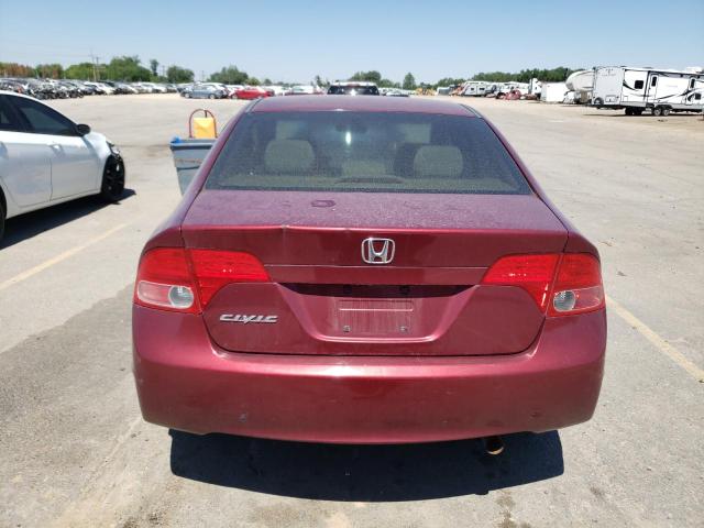 1HGFA168X8L020021 - 2008 HONDA CIVIC EX RED photo 6