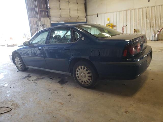 2G1WF52E749393207 - 2004 CHEVROLET IMPALA BLUE photo 2