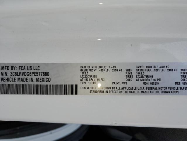 3C6LRVDG6PE577860 - 2023 RAM PROMASTER 2500 HIGH WHITE photo 13