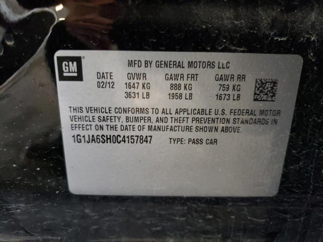 1G1JA6SH0C4157847 - 2012 CHEVROLET SONIC LS 黑色 照片 12