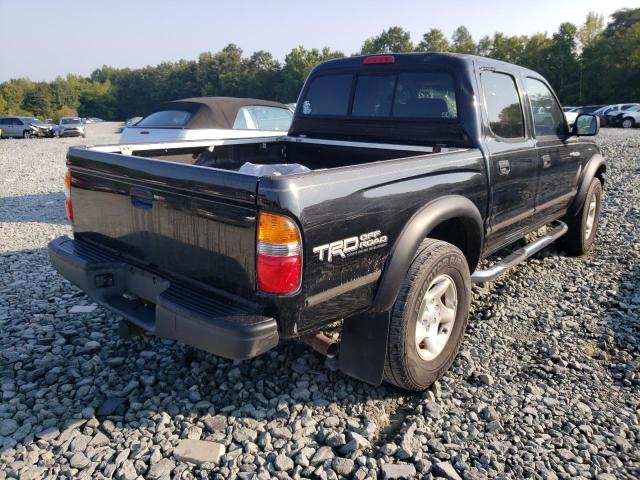 5TEGN92N72Z057067 - 2002 TOYOTA TACOMA DOUBLE CAB PRERUNNER BLACK photo 4