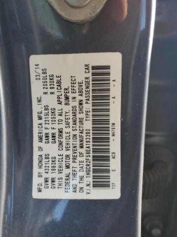 1HGCR2F58EA193390 - 2014 HONDA ACCORD SPORT CHARCOAL photo 12