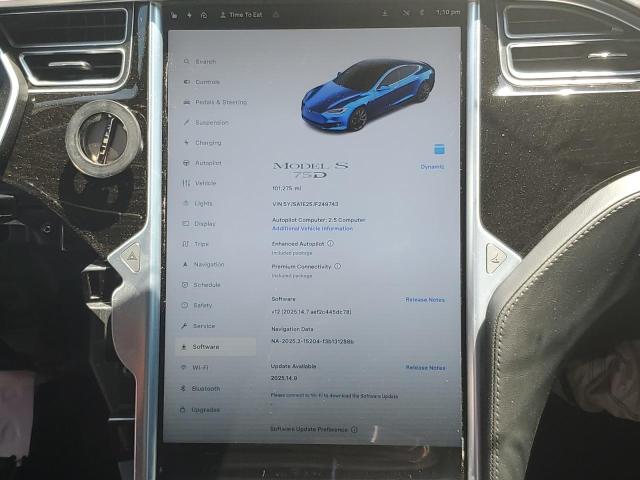 5YJSA1E25JF249743 - 2018 TESLA MODEL S 蓝色 照片 9