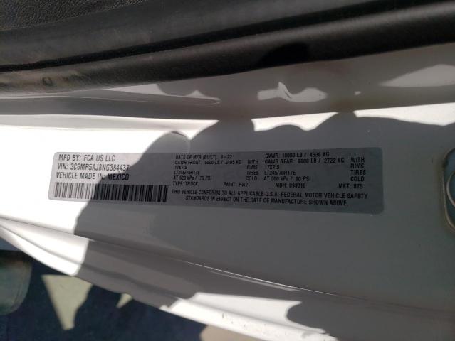 3C6MR5AJ8NG384437 - 2022 RAM 2500 TRADESMAN Beyaz fotoğraf 13