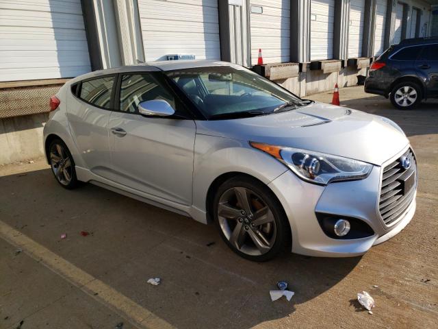 KMHTC6AE7DU140204 - 2013 HYUNDAI VELOSTER TURBO SILVER photo 4