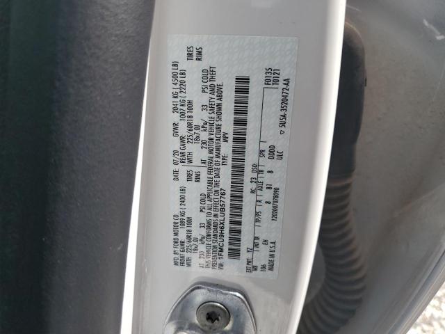 1FMCU9H6XLUB57767 - 2020 FORD ESCAPE SEL WHITE photo 13