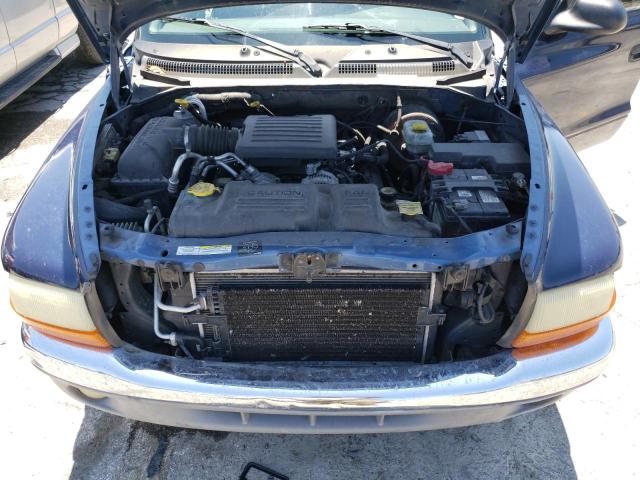 1B7HL48N22S688740 - 2002 DODGE DAKOTA QUAD SLT BLUE photo 11