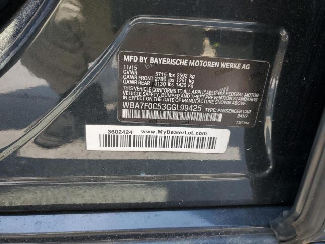 WBA7F0C53GGL99425 - 2016 BMW 750 I CHARCOAL photo 12