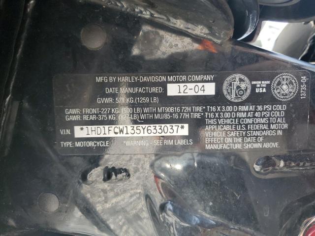 1HD1FCW135Y633037 - 2005 HARLEY-DAVIDSON FLHTCUI 黑色 照片 10