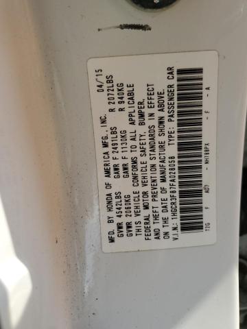 1HGCR3F87FA028058 - 2015 HONDA ACCORD EXL WHITE photo 13