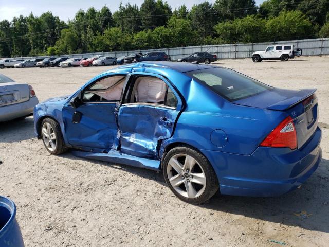 3FAHP0KC4CR288783 - 2012 FORD FUSION SPORT BLUE photo 2