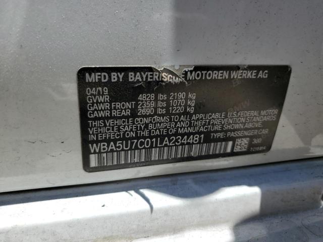 WBA5U7C01LA234481 - 2020 BMW M340I WHITE photo 13