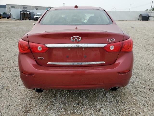 JN1BV7AR0EM691257 - 2014 INFINITI Q50 BASE RED photo 6