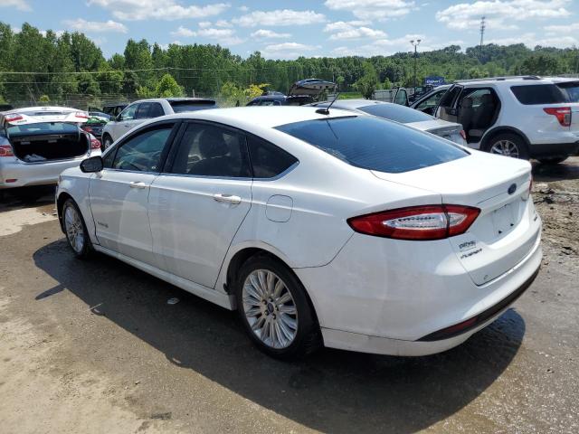 3FA6P0LU1FR225479 - 2015 FORD FUSION SE HYBRID WHITE photo 2