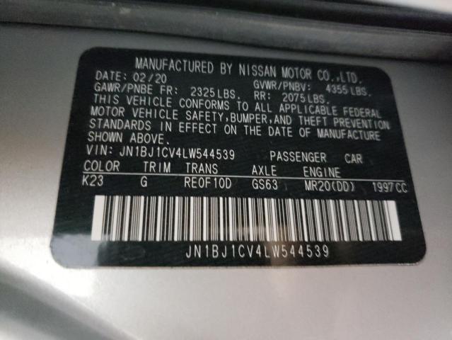 JN1BJ1CV4LW544539 - 2020 NISSAN ROGUE SPOR S SILVER photo 14