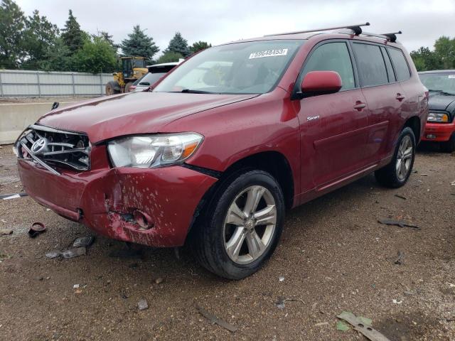 JTEES43A682030398 - 2008 TOYOTA HIGHLANDER SPORT RED photo 1