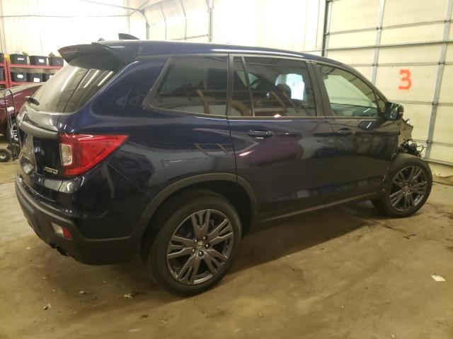 5FNYF8H58MB026045 - 2021 HONDA PASSPORT EXL Azul foto 3