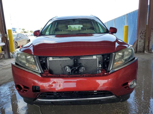 5N1AR2MN0EC638729 - 2014 NISSAN PATHFINDER S RED photo 5