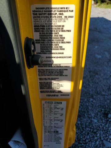 54DC4W1D4RS207249 - 2024 ISUZU NPR HD YELLOW photo 13