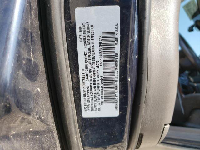 4S3BH665X17619866 - 2001 SUBARU LEGACY OUTBACK BLUE photo 13