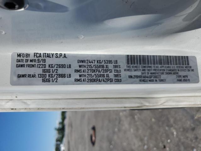 ZFBHRFAB4L6P38822 - 2020 RAM PROMASTER WHITE photo 13