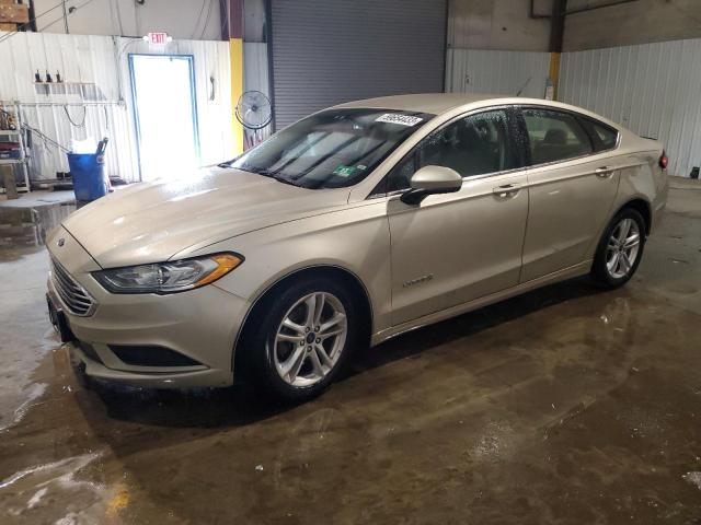 3FA6P0LU9JR235525 - 2018 FORD FUSION SE HYBRID BEIGE photo 1