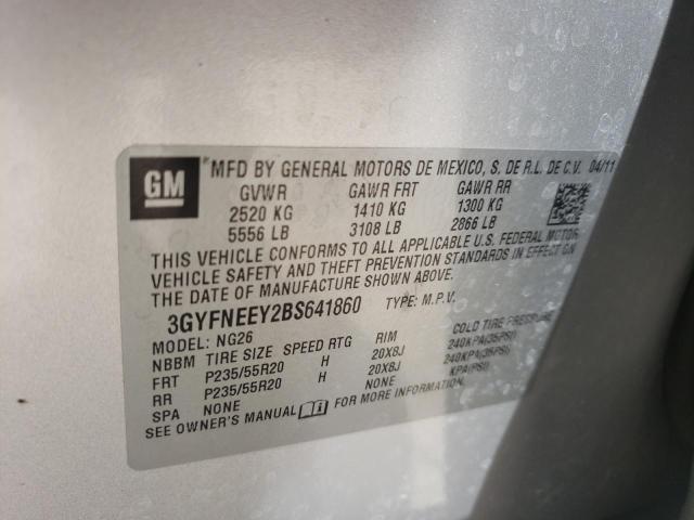 3GYFNEEY2BS641860 - 2011 CADILLAC SRX PERFORMANCE COLLECTION Күміс фото 13