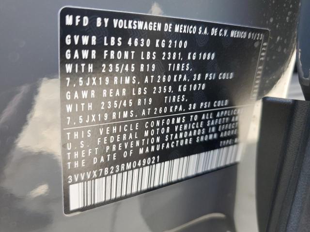 3VVVX7B23RM049021 - 2024 VOLKSWAGEN TAOS SE GRAY photo 12